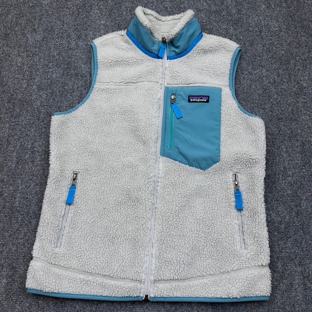 Patagonia Classic Retro-X Vest Women's Medium Tailored Grey Blue Fleece 23083